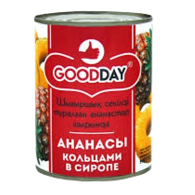 Ананас кольцами Good day/Эко 850гр